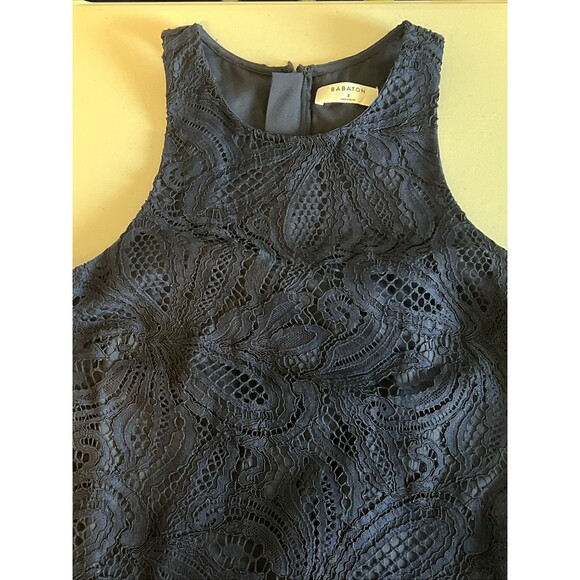 Aritzia Babaton Sleeveless Lace Dress Blue Size 2 - Picture 9 of 9